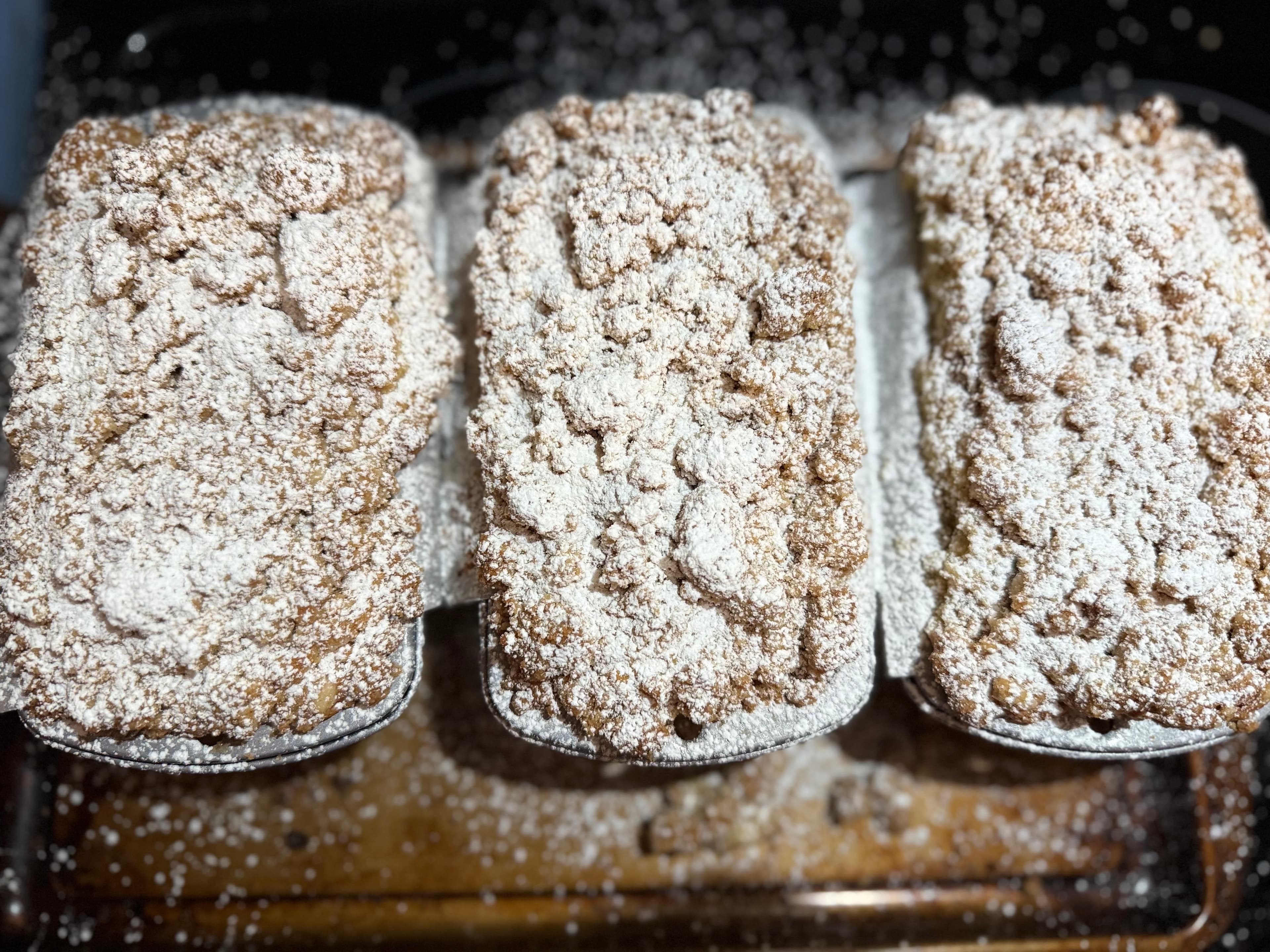 Mini crumb cake loaf